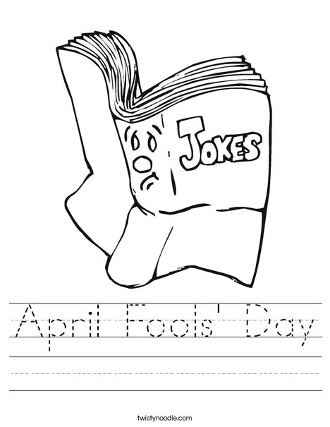 April Fools Day Worksheet - Twisty Noodle