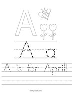 April Worksheets - Twisty Noodle