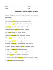 ar dept of education spanish worksheet