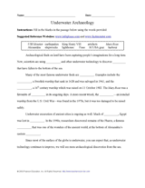 1 Archeology English ESL worksheets pdf &  doc