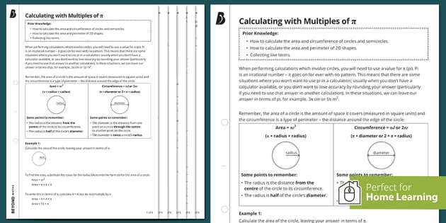 area and circumference of a circle worksheet answers