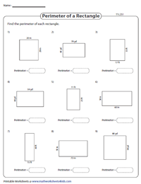 area and perimeter of a rectangle worksheet