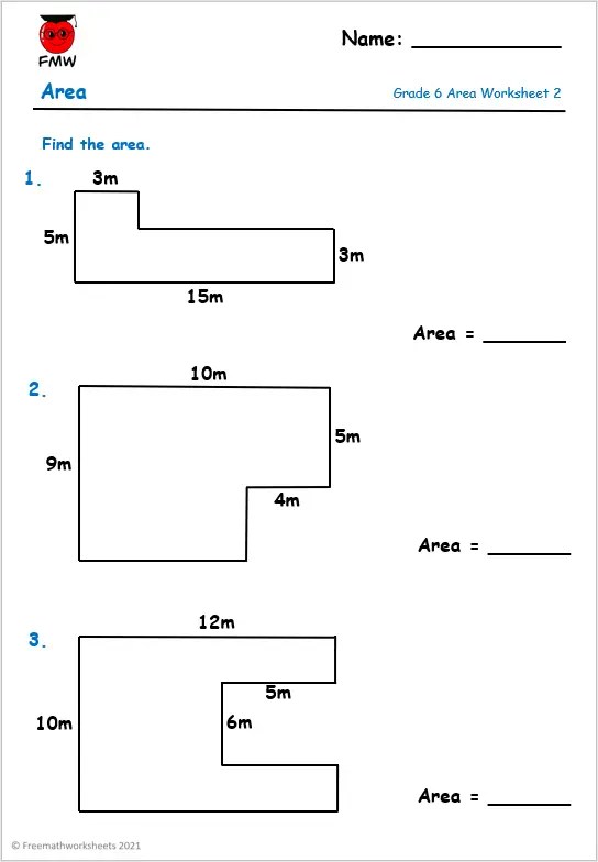 area and perimeter of compound shapes worksheet