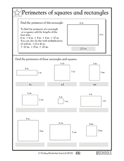 area and perimeter of rectangles worksheet