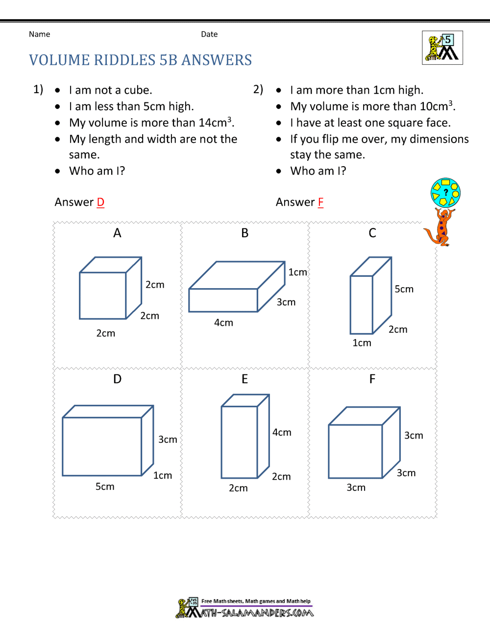 area and volume worksheet pdf