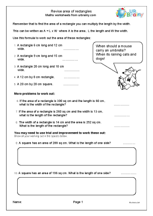 Block 5: Perimeter, Area and Volume Year 6 for Spring Term ...