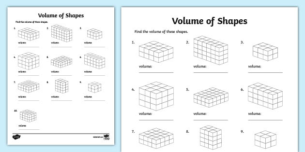 Volume Activities - Volume of Shapes - KS2 Maths