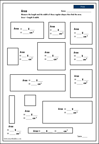 area calculations worksheet