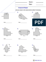 area compound shapes worksheet answer key