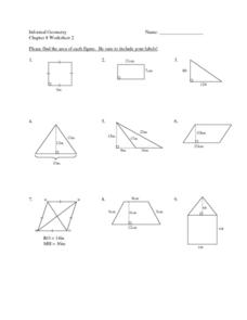 area of a polygon worksheet