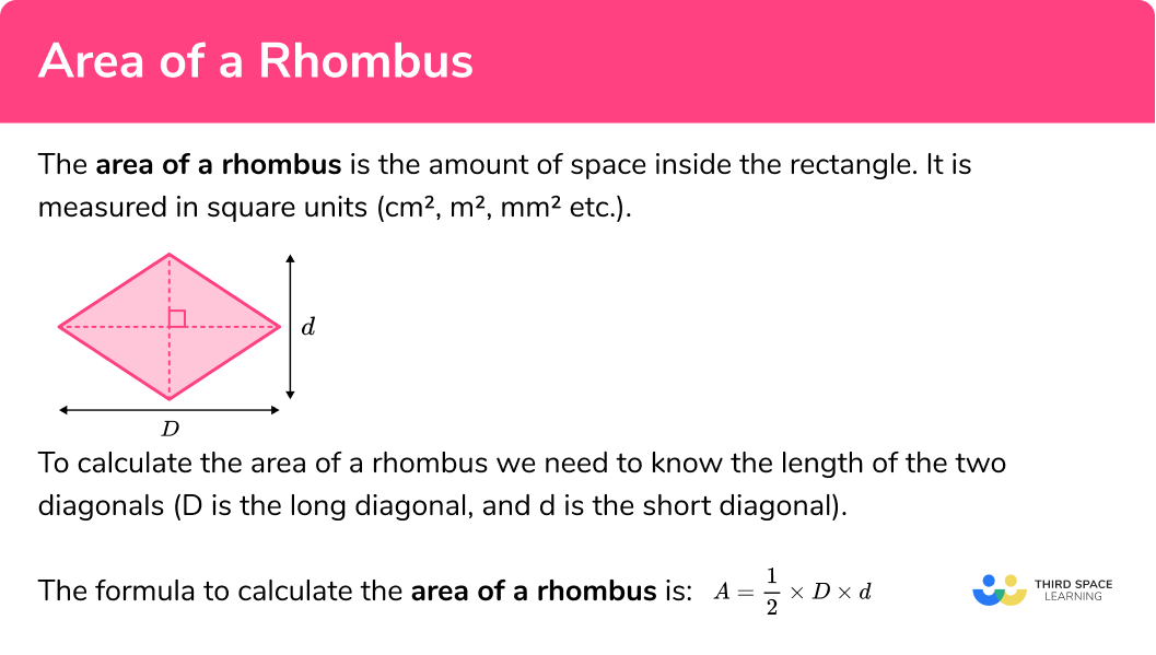 area of a rhombus worksheet