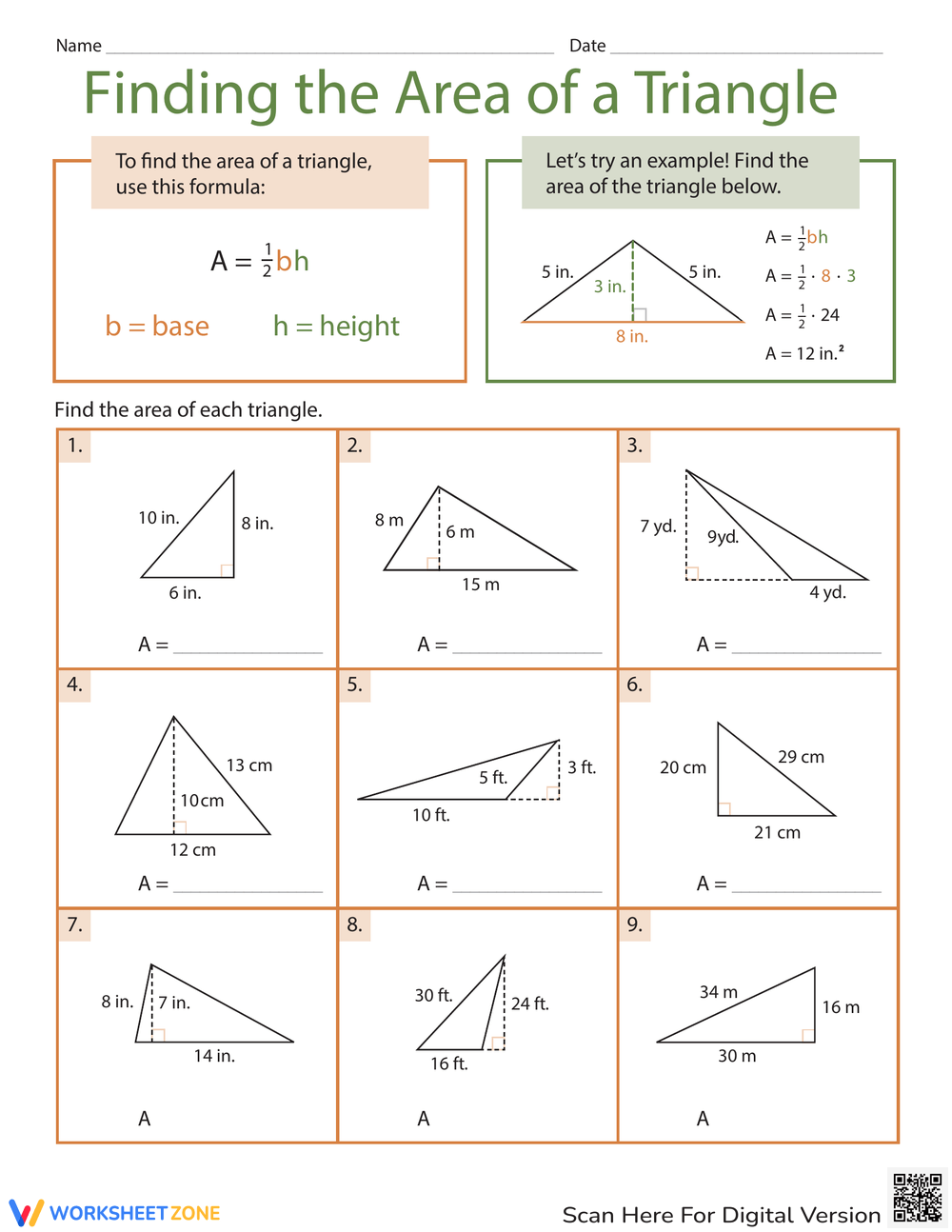 Numeracy Area Of A Triangle Worksheet PrimaryLeap co uk Numeracy Area Of A Triangle Worksheet PrimaryLeap co uk