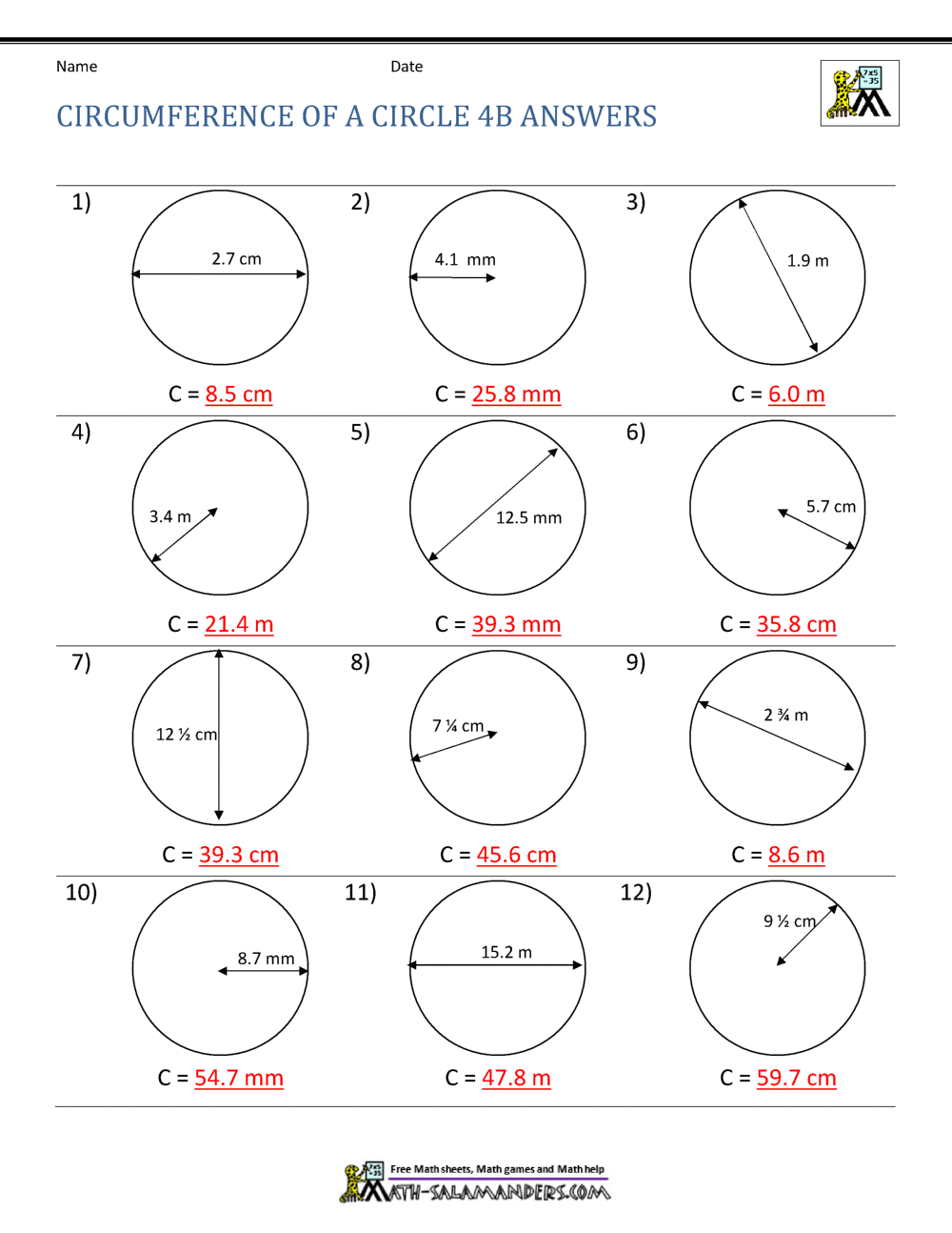Perimeter of a Circle