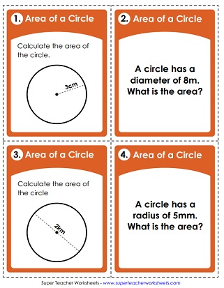 area of circles worksheet