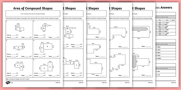 area of complex shapes worksheet