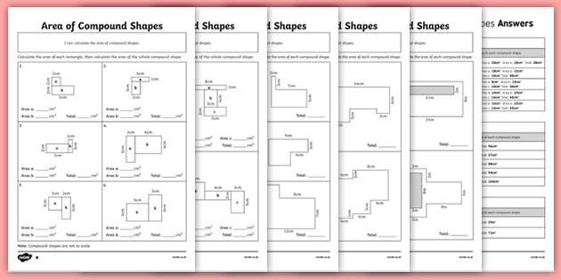 area of composite figures worksheet answers