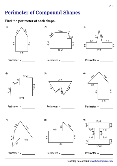 area of composite figures worksheet answers