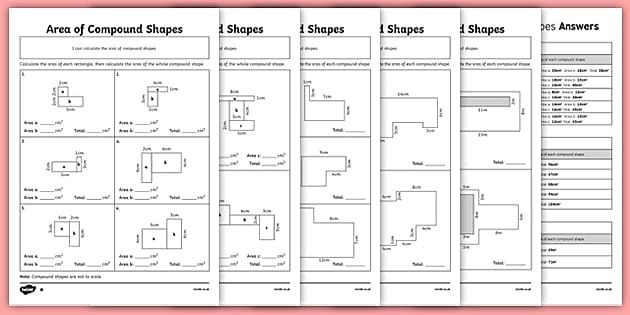 area of compound figures worksheet