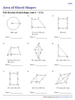 area of figures worksheet