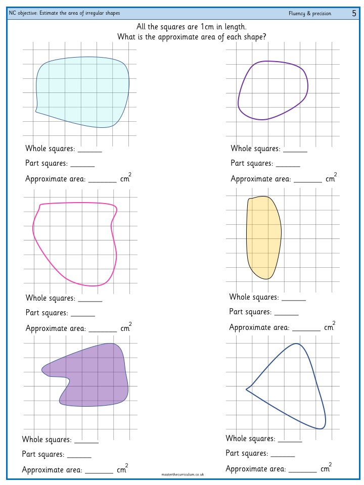 Calculate and estimate the area of irregular shapes - Master The ...