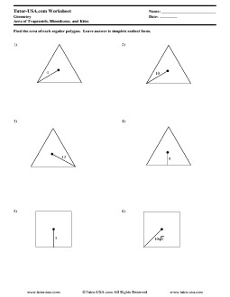 area of regular polygons worksheet