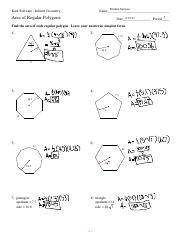 area of regular polygons worksheet