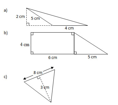 area of shapes worksheet