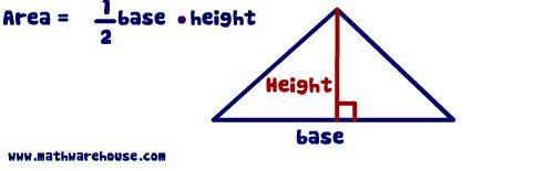 area of triangle worksheet pdf