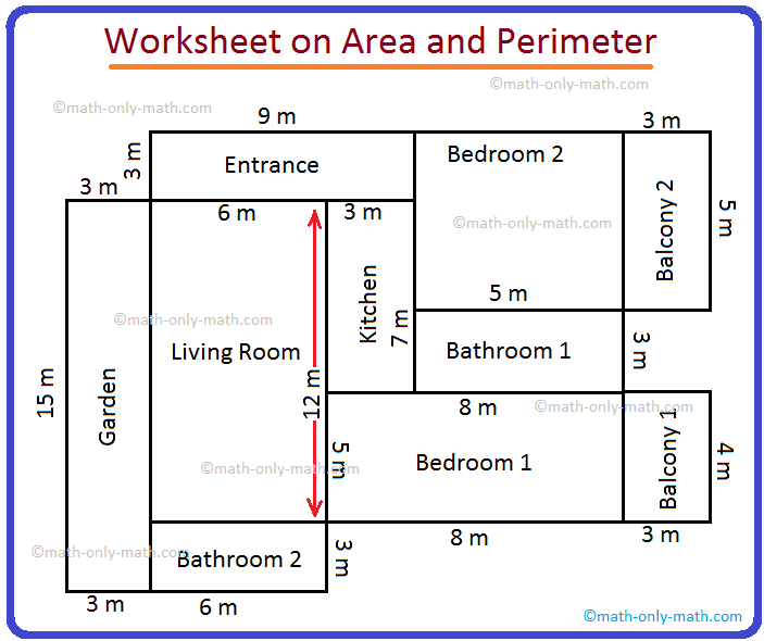 Worksheet on Area and Perimeter | Word Problems | Answers
