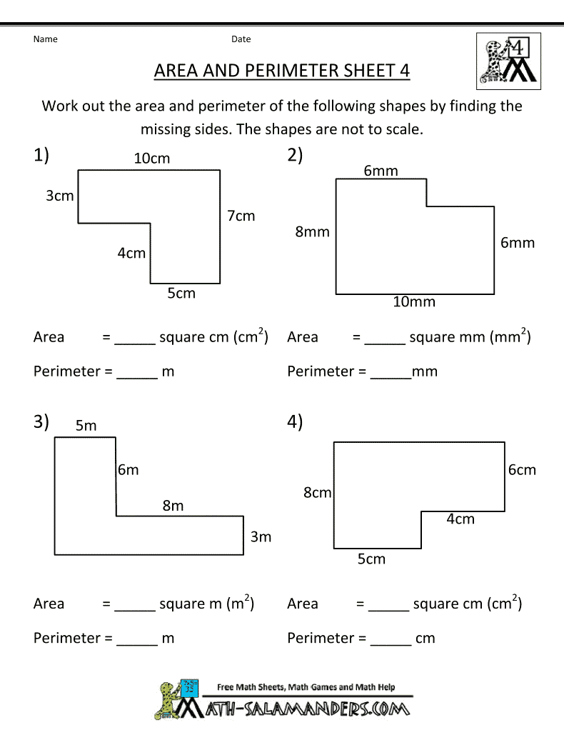 Perimeter Worksheets