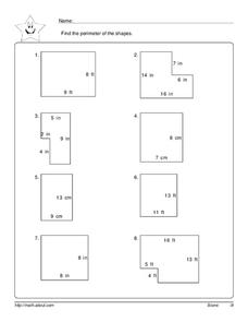 Finding Perimeter Worksheet for 4th - 5th Grade | Lesson Planet