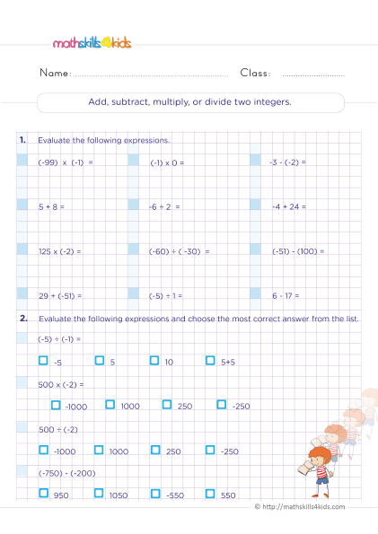 6th Grade mixed operations made easy: Free printable worksheets