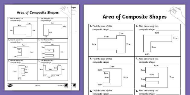 Third Grade Area of Composite Shapes Challenge Cards