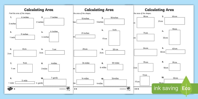 Calculating the Area of Shapes Activity for 3rd-5th Grade