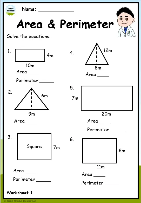Grade 5 Area and Perimeter Worksheets | Free Math Worksheets