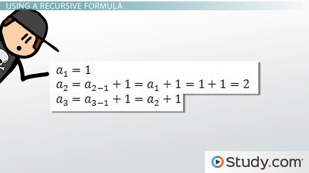 Recursive Rule | Formulas & Examples Video - Worksheets Library