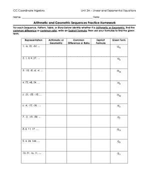 Arithmetic Vs Geometric Sequence: Complete with ease | airSlate ...