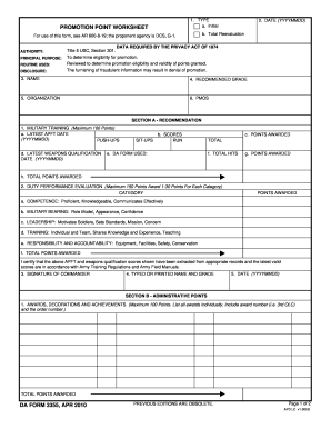 Da 3355 - Fill and Sign Printable Template Online