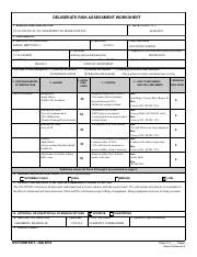 army risk assessment worksheet