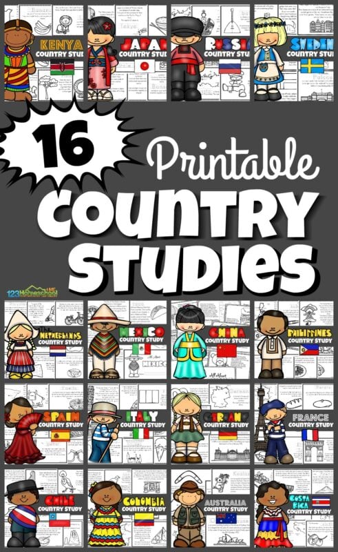 16 Country Studies for Kids - 123 Homeschool 4 Me
