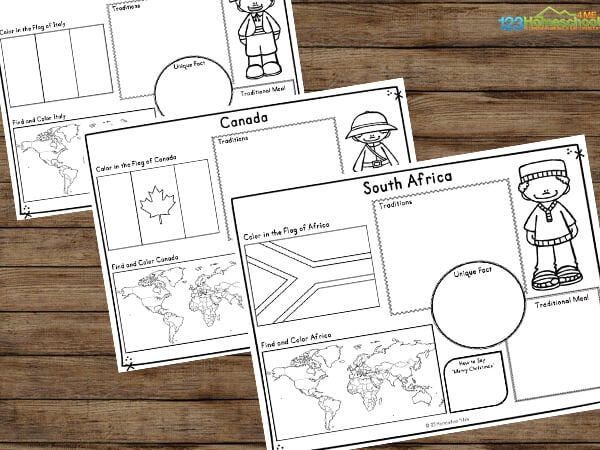 ? FREE Printable Children Around the World Worksheets