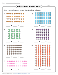 Multiplication Models Worksheets