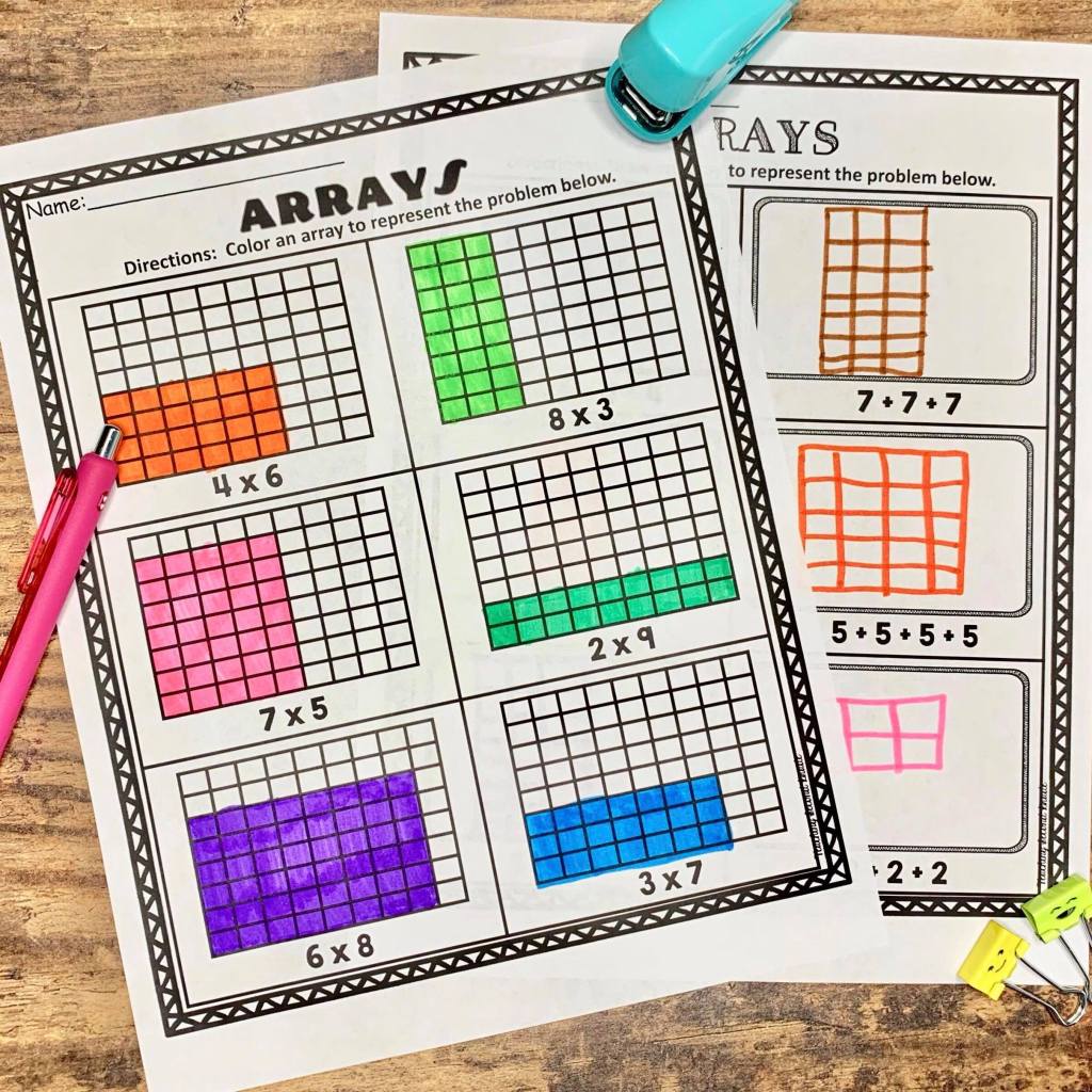 Multiplication Array Puzzles | Teach Starter - Worksheets Library