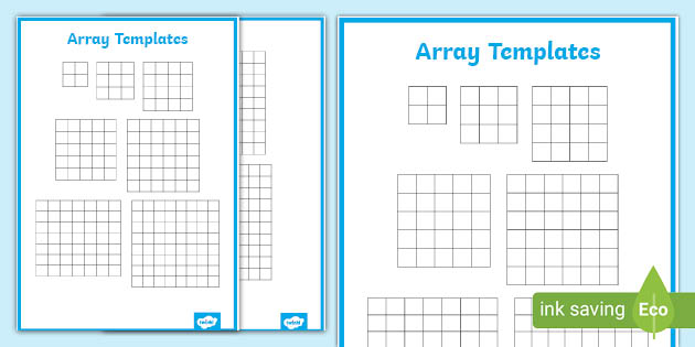 Array Multiplication Templates Work Sheet (teacher made) - Worksheets ...