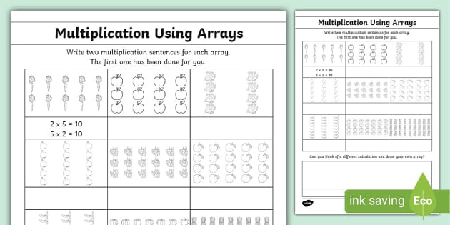 Multiplication Using Arrays (teacher made) - Twinkl