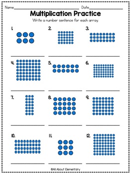 Math Array Worksheets Learning To Multiply Multiplication Arrays (2)
