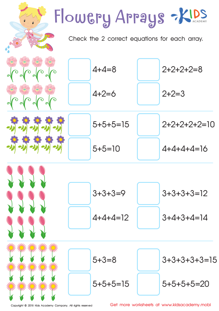 Free Array Worksheets for Kids