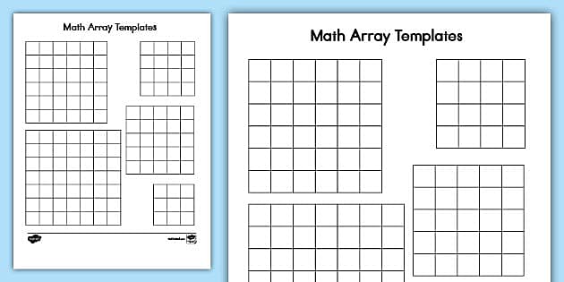 Blank Math Array Templates - Math Teaching Resource - Twinkl ...