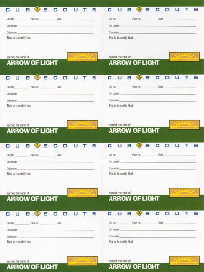 arrow of light worksheet