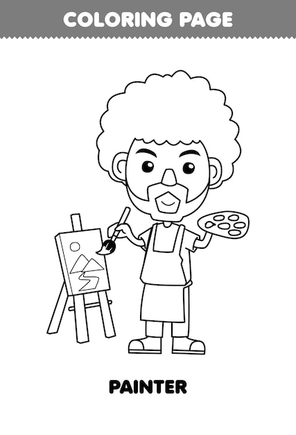 Premium Vector | Education game for children coloring page of cute ...